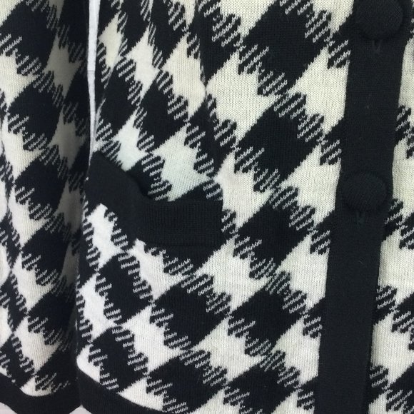 Pendleton 100% Merino Wool Black/White Cardigan SP - Picture 4 of 7